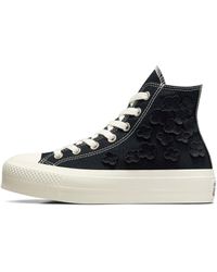 Converse - Chuck Taylor All Star Lift Sneakers With Flower Embroidery - Lyst