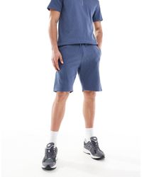 Only & Sons - Short d'ensemble texturé - bleu indigo - Lyst