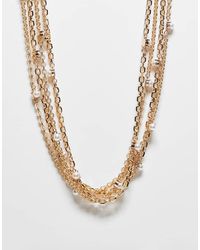 Reclaimed (vintage) - Collana A Catenina Multifilo Con Perline - Lyst