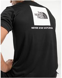 The North Face - Training reaxion redbox - t-shirt avec imprimé au dos - noir - Lyst