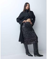 ASOS - Midi Rok Met Lovertjes - Lyst