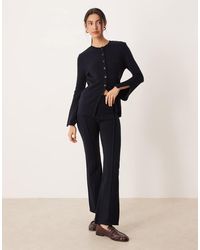 ASOS - Gebreide Wijduitlopende Broek Met Structuur - Lyst