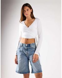 agon® - Wrap Crop Top - Lyst
