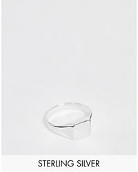 ASOS – Ring für den kleinen Finger aus Sterlingsilber - Mettallic