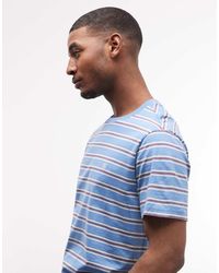 Element - Gestreept T-Shirt Met Geborduurd Logo - Lyst