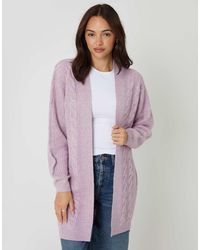 Threadbare - Cable Knit Cardigan - Lyst