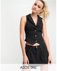 ASOS - Asos Design Tall Mini Waistcoat - Lyst