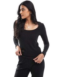 Vero Moda - Top Van Co-Ord Set Van Geribbeld Jersey Met Aan Twee Kanten Rek - Lyst