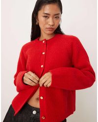 Abercrombie & Fitch - Crew Neck Button Up Cardigan - Lyst