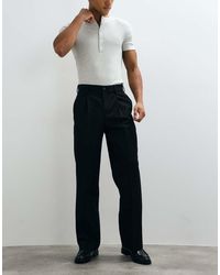 ASOS - Tailored Pleated Wide Leg Trousers - Lyst