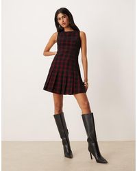 Nobody's Child - Merida Cord Sleeveless Pleated Hem Pinafore Mini Dress - Lyst