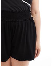 ASOS - Asos Design Curve Shirred Waist Flippy Shorts - Lyst