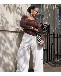 ASOS - Curve Tailored Utility Barrel Pants - Lyst