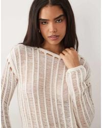 ASOS - Knitted Ladder Stitch Jumper - Lyst