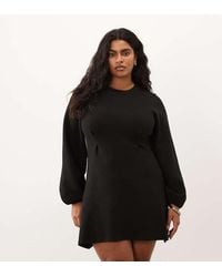 ASOS - Asos Design Curve Nipped Waist Mini Dress - Lyst
