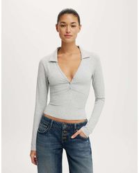 Cotton On - Henley Long Sleeve Polo - Lyst