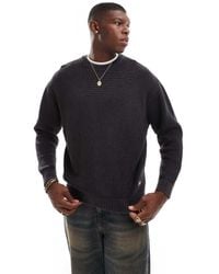 Pull&Bear - Ribbed Acid Washed Jumper - Lyst