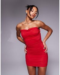 slim fit dress slacks 3D Embellished Bandeau Maxi Dress in Red - 6 main image 0