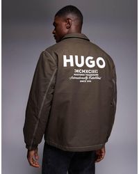 HUGO - Hugo Biyo Label Logo Back Print Jacket - Lyst