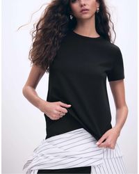 Stradivarius - – weiches basic-t-shirt im regular fit - Lyst
