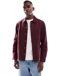 ASOS - Camicia Giacca Bordeaux - Lyst