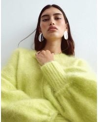 ARRANGE - Premium Oversized Round Neck Mohair-blend Jumper - Lyst
