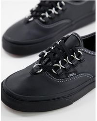 vans authentic leather black