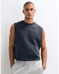 4505 - Cotton Cropped Lifting Tank Top With Quick Dry Finish - Lyst