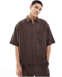 Pull&Bear - 100% Linen Shirt - Lyst