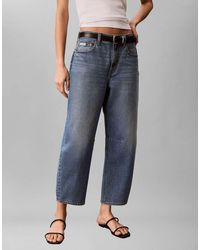 Calvin Klein - Cropped Barrel Jeans - Lyst