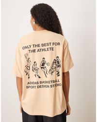adidas Originals - Basketball T-Shirt With Back Graphic - Lyst