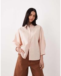 BOSS - Belenta Relaxed-fit Blouse With Kimono Sleeves - Lyst