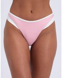 Boux Avenue - Ibiza Piped Brazilian Bikini Bottoms High Leg Swimwear - Lyst