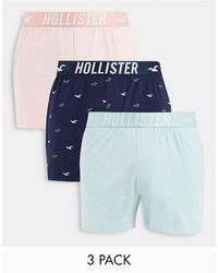 Hollister - 3-pack Logo Waistband All-over Icon Boxers - Lyst