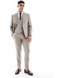 ASOS - Wedding Wool Mix Slim Suit Trousers - Lyst