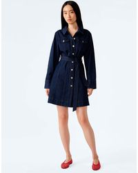 OMNES - Dresses Vera Long Sleeve Denim Mini Dress - Lyst