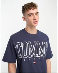 Tommy Hilfiger - Asos Exclusive Cotton Heritage Capsule Logo Front T-shirt Skate Fit - Lyst