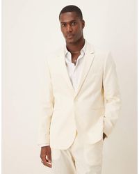 ASOS - Linen Look Slim Suit Jacket - Lyst