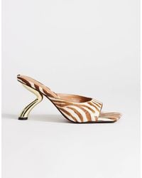 TOPSHOP - Nicole Angular Mid Heel Mules - Lyst