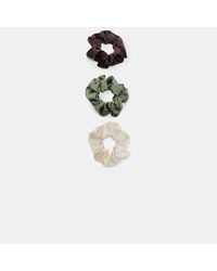 Stradivarius - Set Of 3 Satin Scrunchies - Lyst