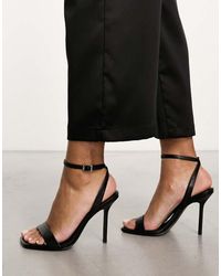ASOS - Nahlia Detachable Corsage Barely There Heeled Sandals - Lyst