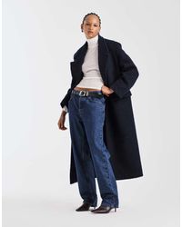 ASOS - Premium Brushed Wool Blend Dad Coat - Lyst