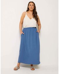 Yours Clothing - Woven Midi Skirt - Lyst