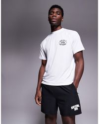 4505 - Quick Dry Performance Jersey Chest Graphic Oversized Training T-shirt - Lyst