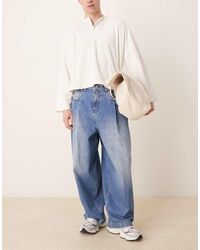 ASOS - Oversized Baggy Jeans Met Geplooide Zakken - Lyst