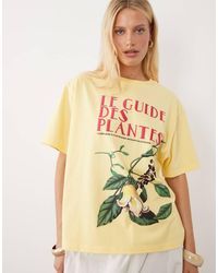 ASOS - Oversized T-shirt With Embroidered Vintage Flower Graphic - Lyst