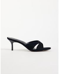 ASOS - Hum Premium Cross Strap Mid Heeled Mules - Lyst
