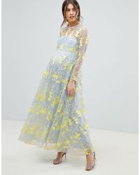asos edition maternity embroidered floral maxi dress in dobby spot
