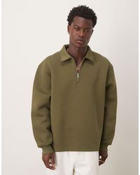 ASOS - – kastiges oversize-sweatshirt aus schwerem, neoprenartigem material - Lyst