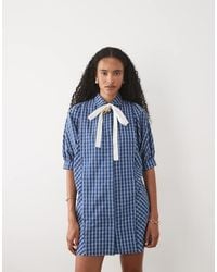 Sister Jane - Celeste Exclusive Bow Detail Short Sleeve Mini Dress - Lyst